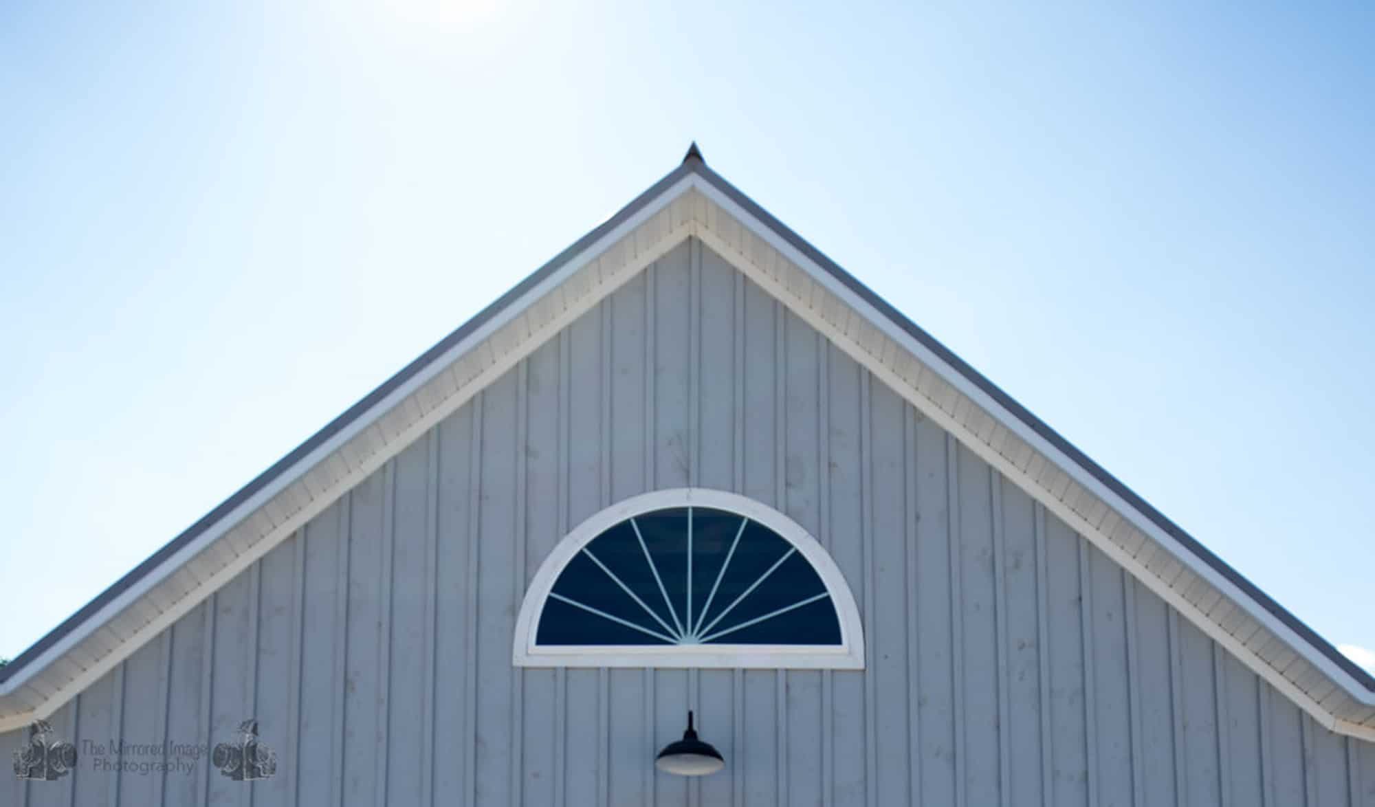 half circle window peak horse stalls