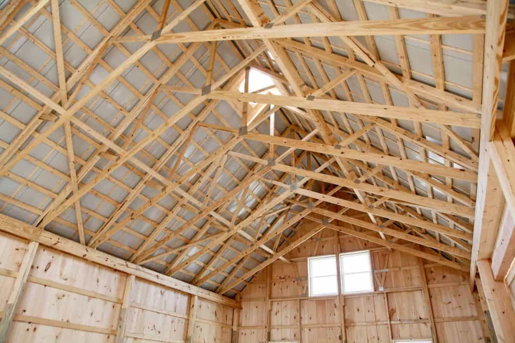 High-quality timber roof structure with advanced framing techniques.