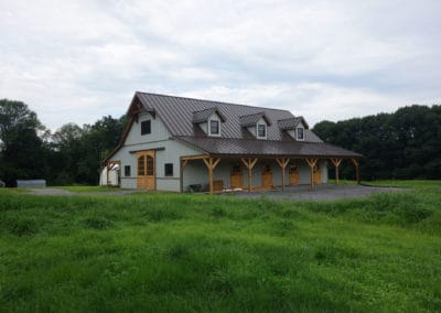 barndo dormer window metal roof mass timber