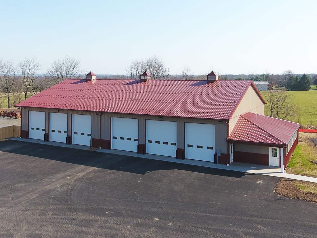 red roof cupola office space