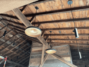 timber frame beams in old barn