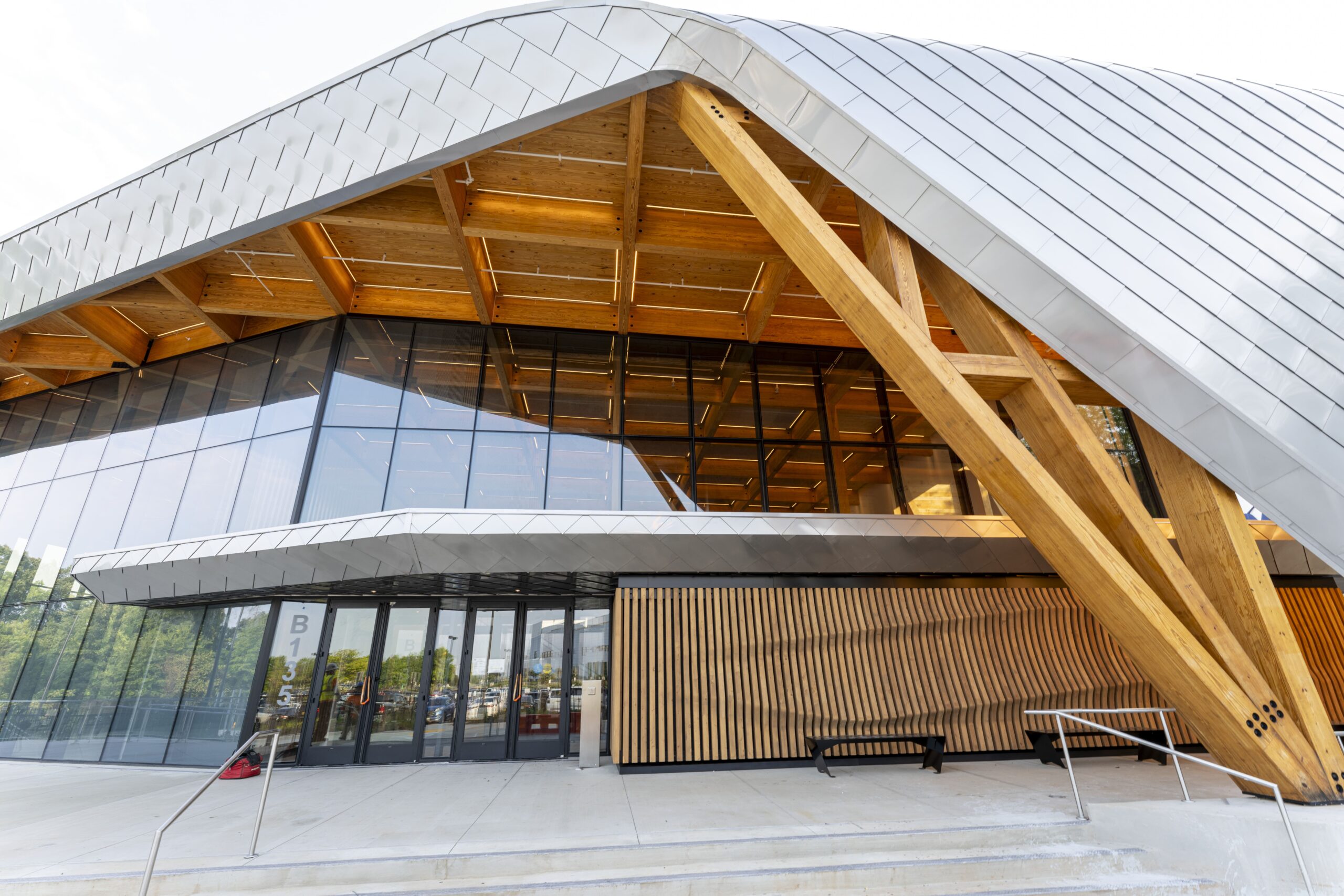 timber frame curtain wall